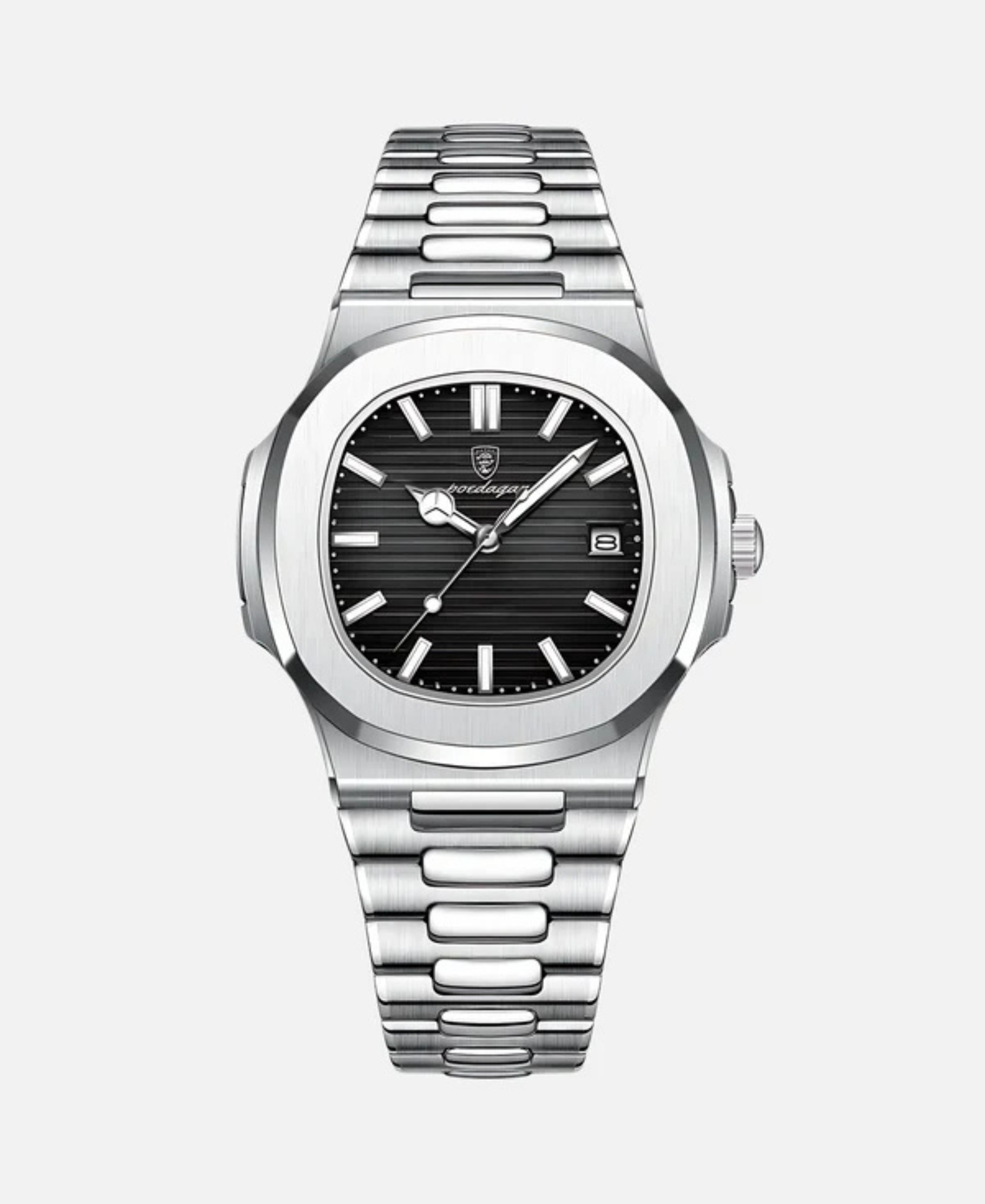 Montre de Luxe en Acier Inoxydable pour Homme | Résistante à l’Eau avec Affichage de la Date