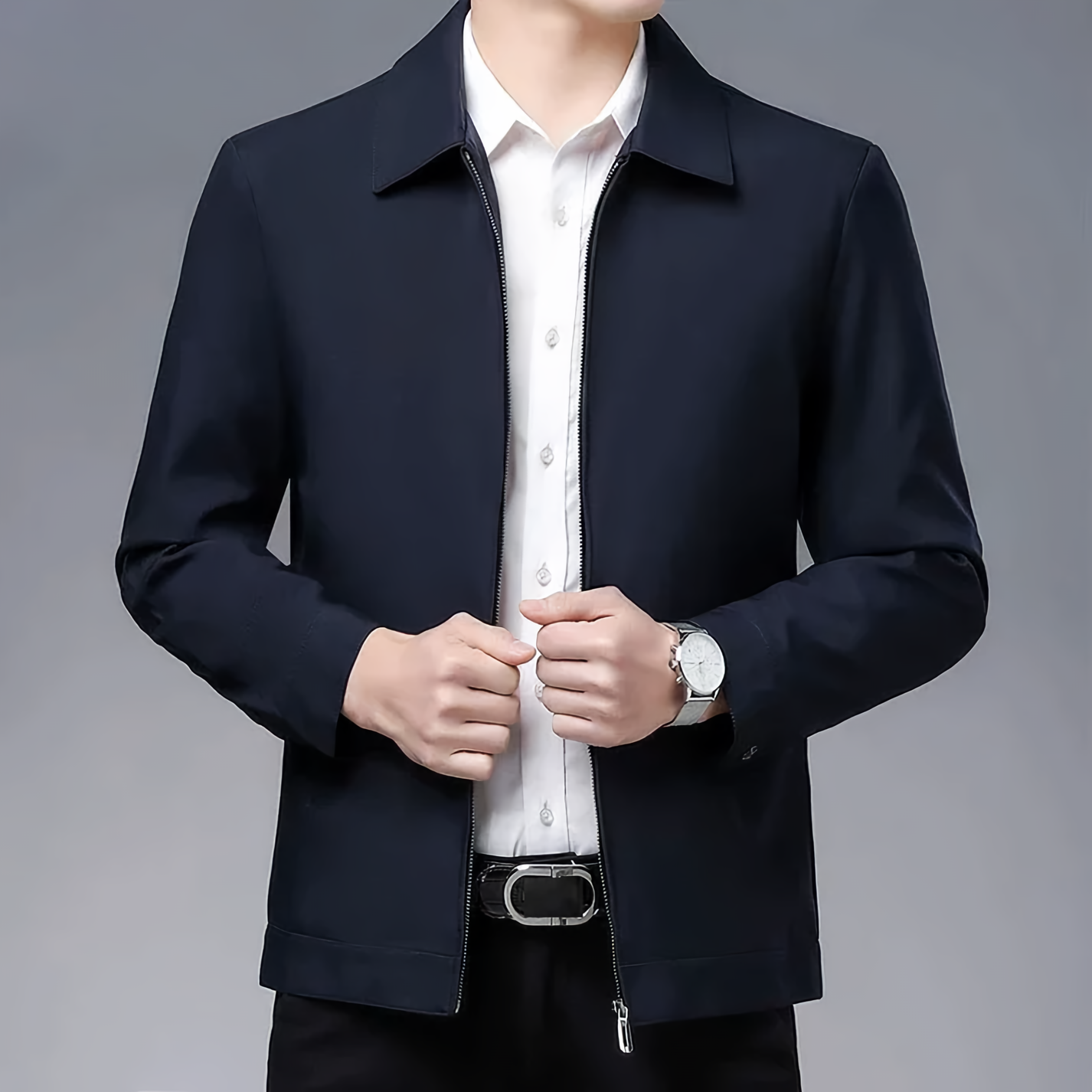 Veste Zippée Légère Minimaliste pour Homme | Veste à Coupe Décontractée