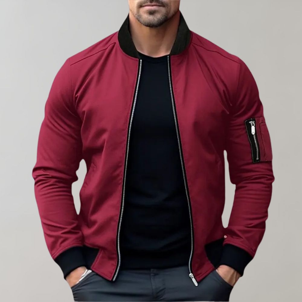 Blouson Bomber Léger pour Homme à Fermeture Éclair | Veste Coupe-Vent