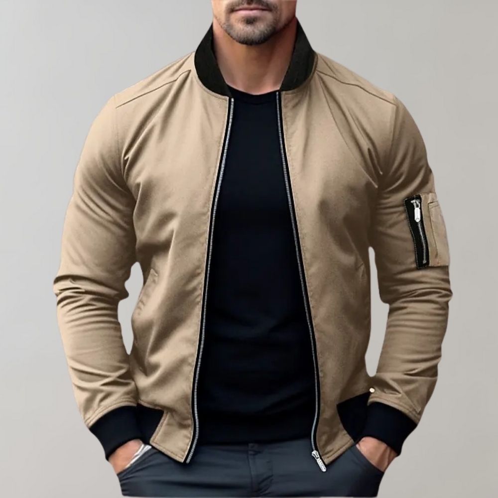 Blouson Bomber Léger pour Homme à Fermeture Éclair | Veste Coupe-Vent