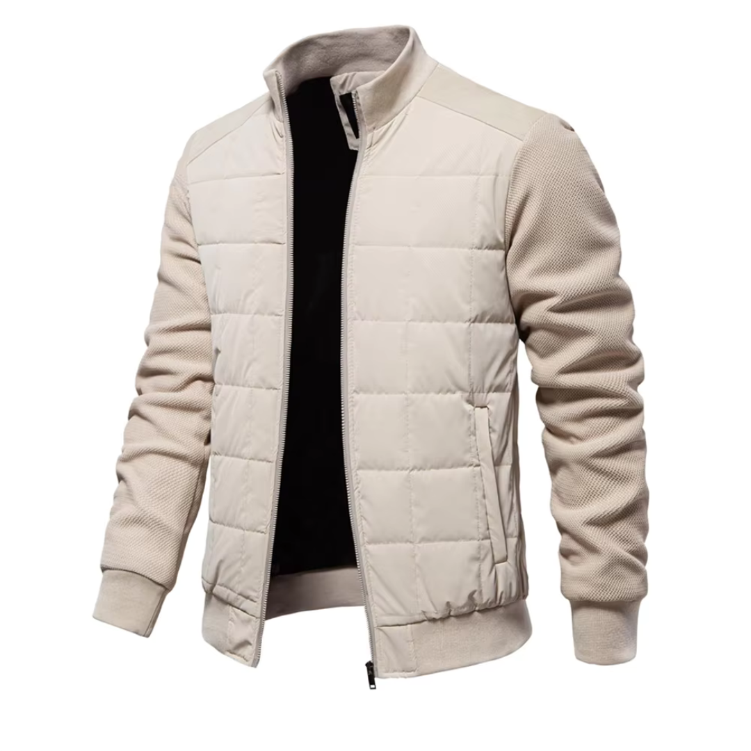Blouson Bombardier Matelassé Chaud pour Homme | Veste Légère Zippée et Stylée
