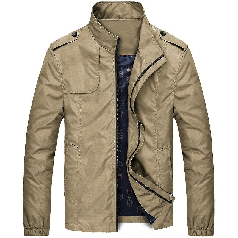 Veste Légère Zippée Coupe-Vent pour Homme | Manteau Style Militaire