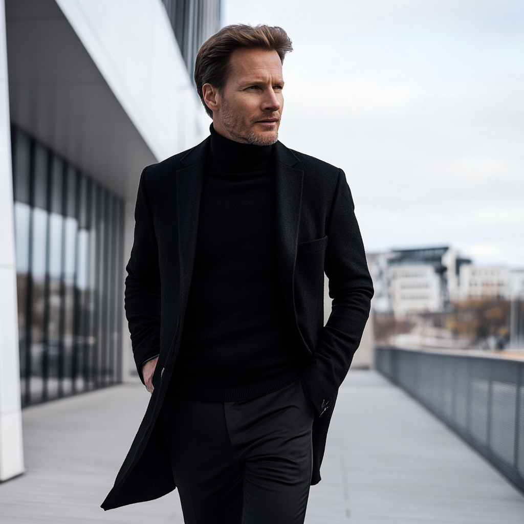 Manteau Long d’Hiver avec Poches pour Homme | Trench Élégant et Chaud