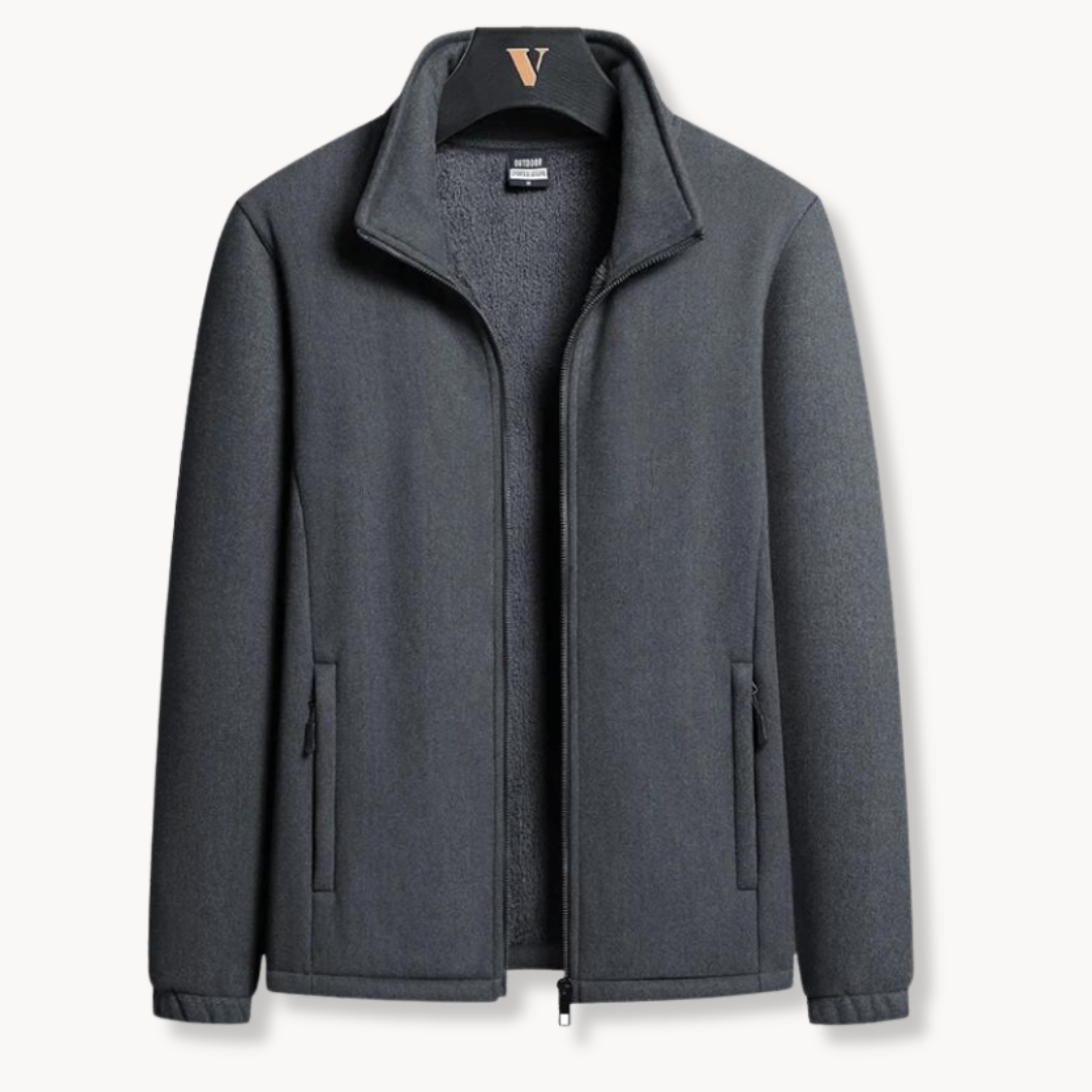 Veste d’Hiver Doublée Douce à Fermeture Zippée pour Homme | Manteau Chaud et Léger du Quotidien