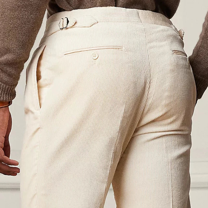 Pantalon Habillé Slim Fit pour Homme | Pantalon Classique avec Fermetures Latérales
