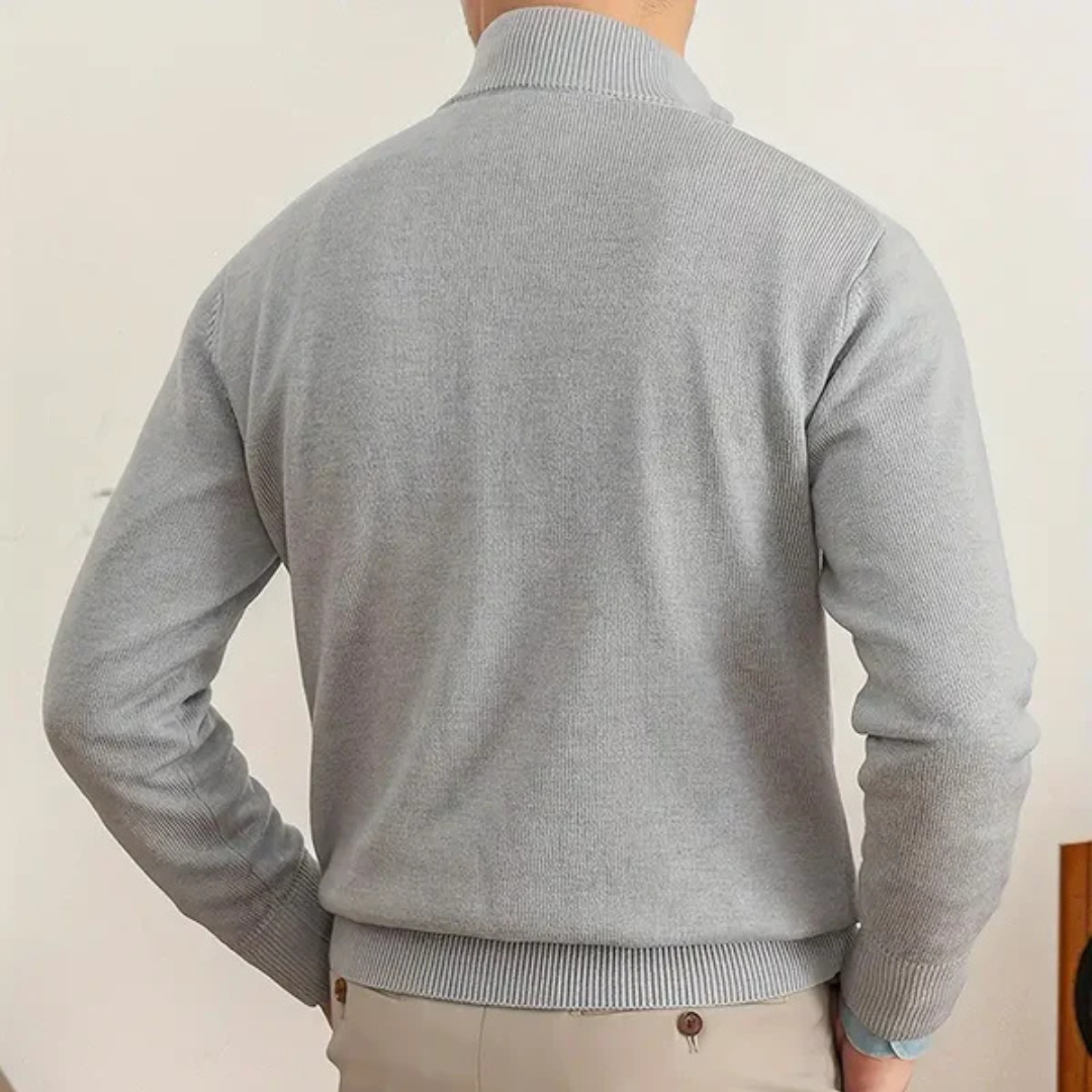 Pull en Maille à Demi-Zip pour Homme | Pull Chaud et Confortable d’Hiver