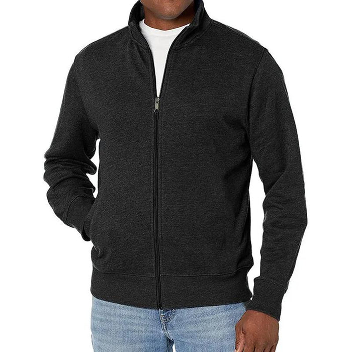 Veste d’Hiver Zippée Slim Fit pour Homme | Cardigan Léger à Col Montant