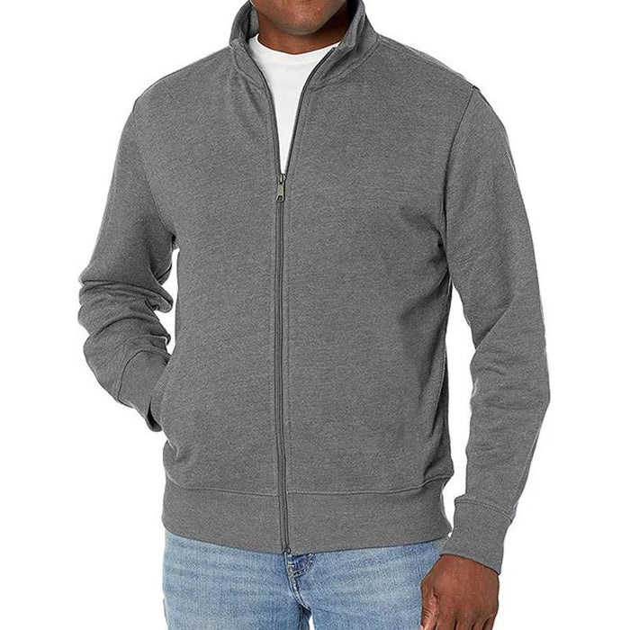 Veste d’Hiver Zippée Slim Fit pour Homme | Cardigan Léger à Col Montant