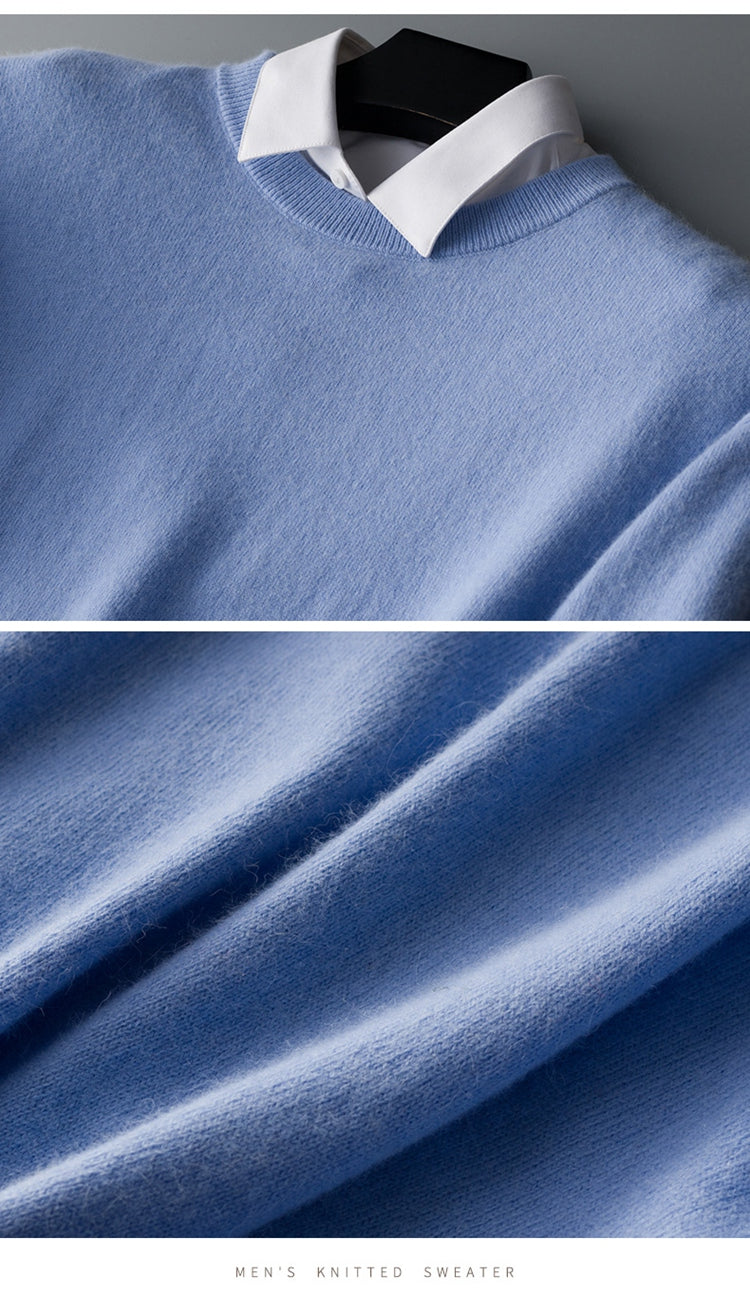 Pull Classique à Double Col Chaud pour Homme | Pull en Maille d’Hiver