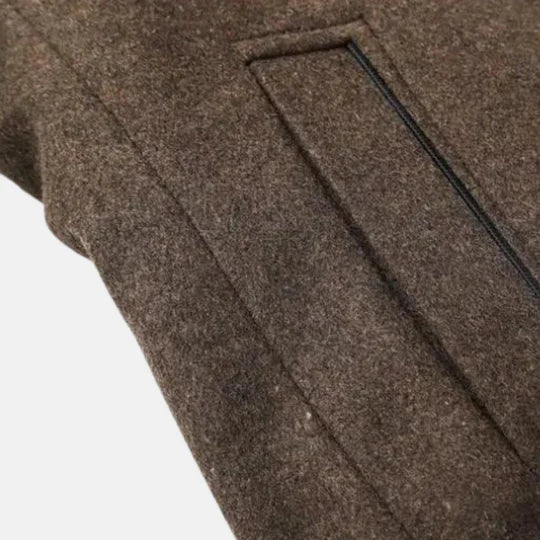 Trench Long d’Hiver à Boutons pour Homme | Manteau Épais Chaud et Élégant
