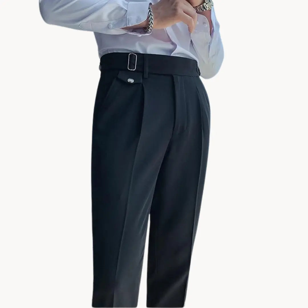 Pantalon de Costume Plissé pour Homme | Pantalon Habillé Slim Fit