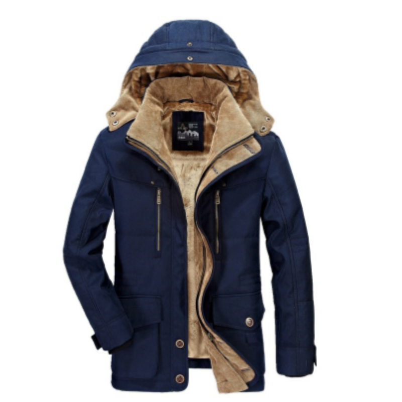 Parka d’Hiver à Capuche avec Doublure Chaude pour Homme | Veste Décontractée avec Poches