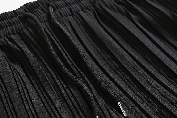 Pantalon Ample à Jambes Larges Plissé pour Homme | Pantalon Plissé Élégant