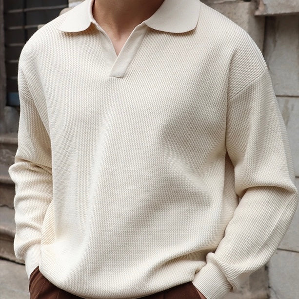 Pull Polo Ample en Maille Chaude pour Homme | Confortable pour l’Hiver