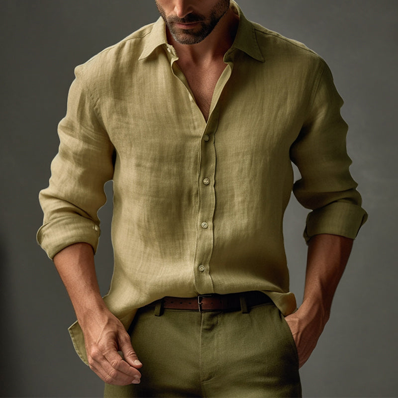 Bellini | Chemise en Lin Ajustée à Manches Longues