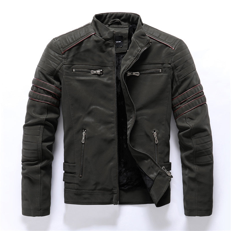 Veste de Moto Biker Slim Fit pour Homme | Blouson Motard Matelassé