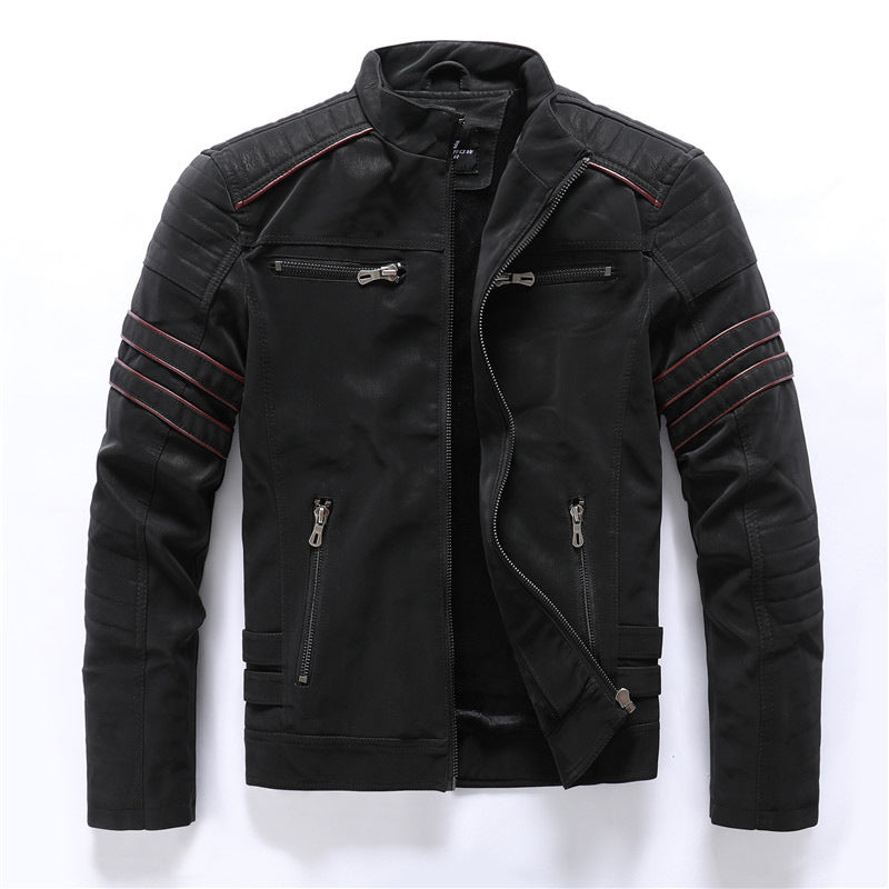 Veste de Moto Biker Slim Fit pour Homme | Blouson Motard Matelassé