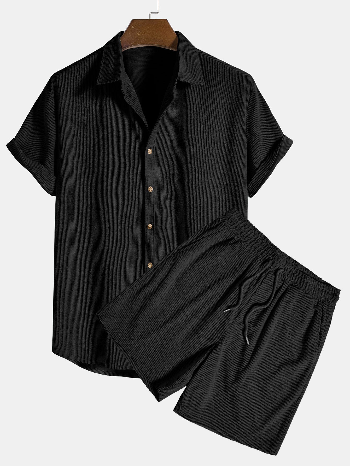 Bellini | Ensemble Chemise et Short en Velours Côtelé pour Homme – Élégance et Confort