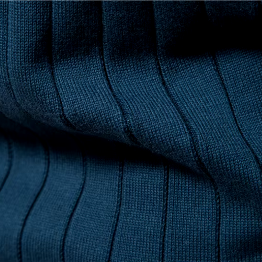 Cardigan Zippé Chaud en Maille Côtelée pour Homme | Veste Tricotée Décontractée à Col Montant