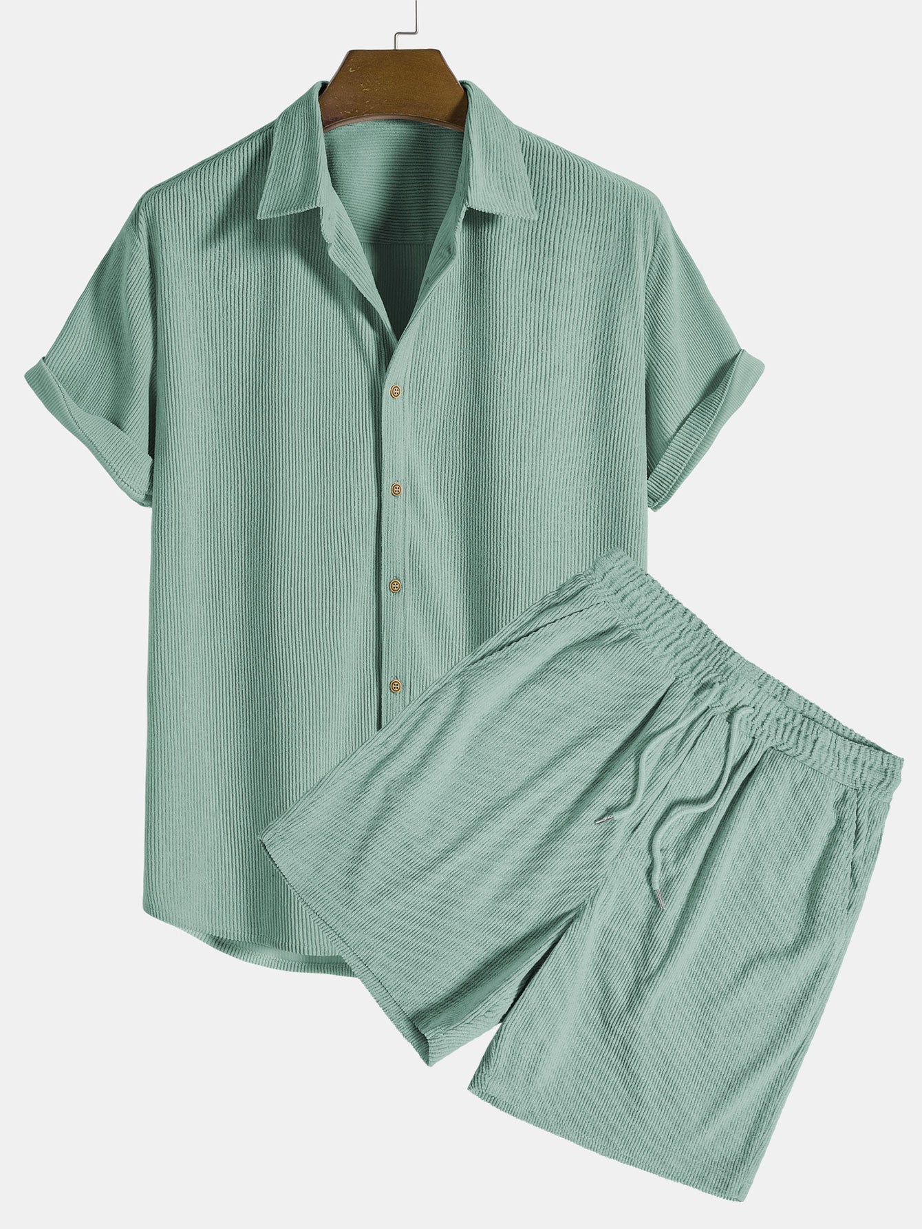 Bellini | Ensemble Chemise et Short en Velours Côtelé pour Homme – Élégance et Confort