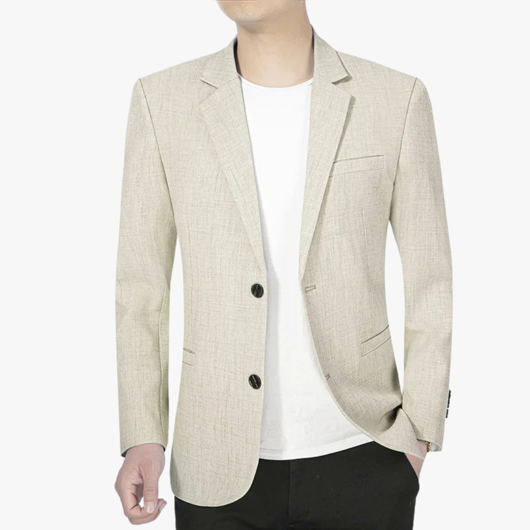 Blazer Slim Fit à Manches Longues pour Homme | Veste de Costume Formelle
