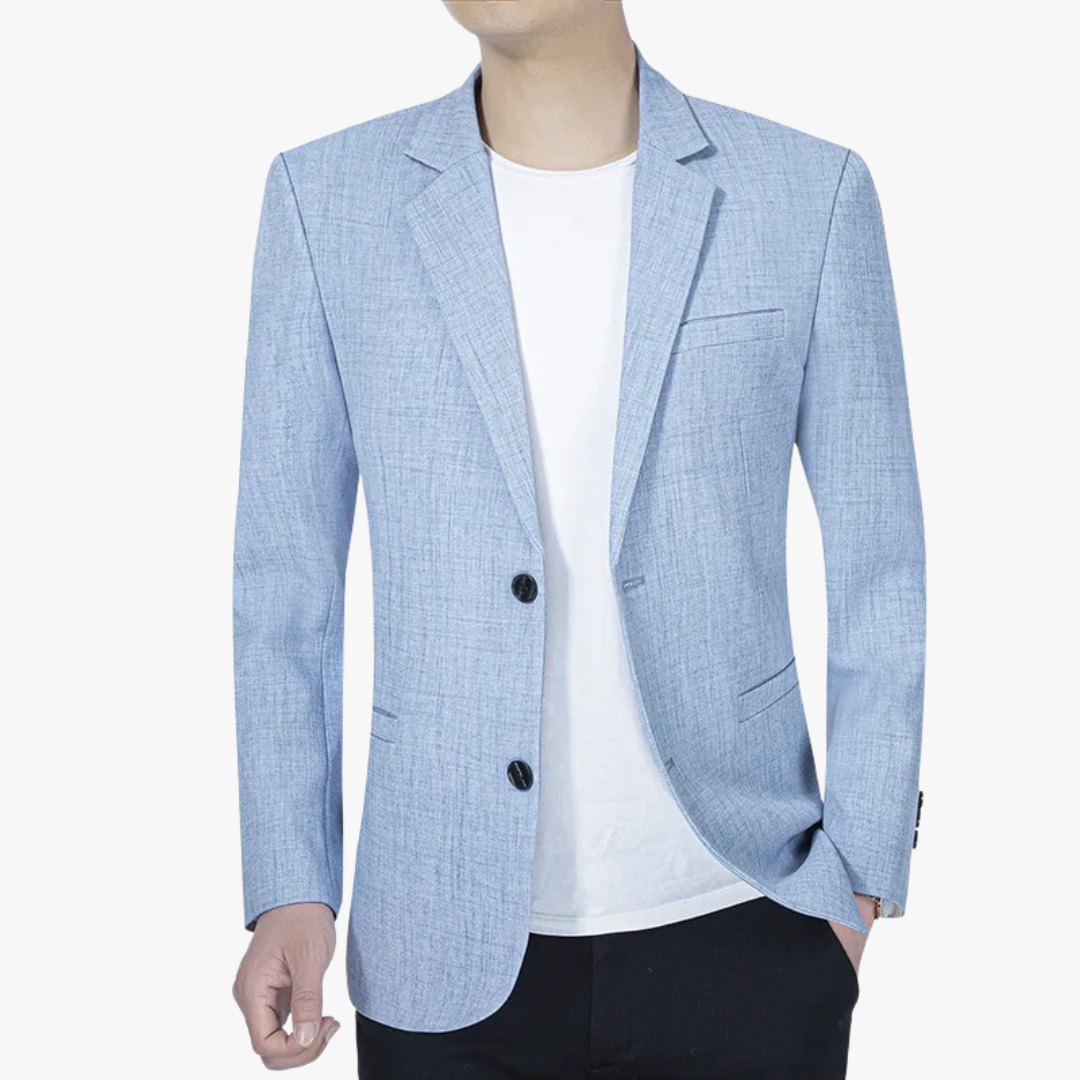 Blazer Slim Fit à Manches Longues pour Homme | Veste de Costume Formelle