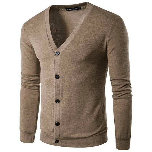 Cardigan à Col V pour Homme avec Boutons | Pull d’Hiver Chaud et Confortable