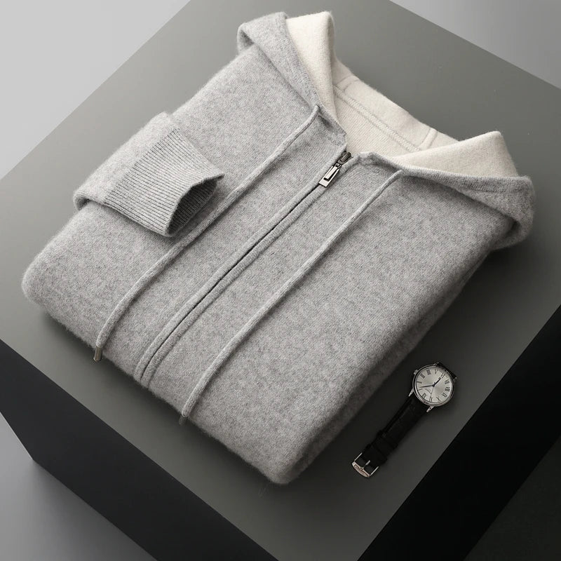 Sweat à Capuche Zippé Léger pour Homme | Sweat d’Hiver Doux et Chaleureux