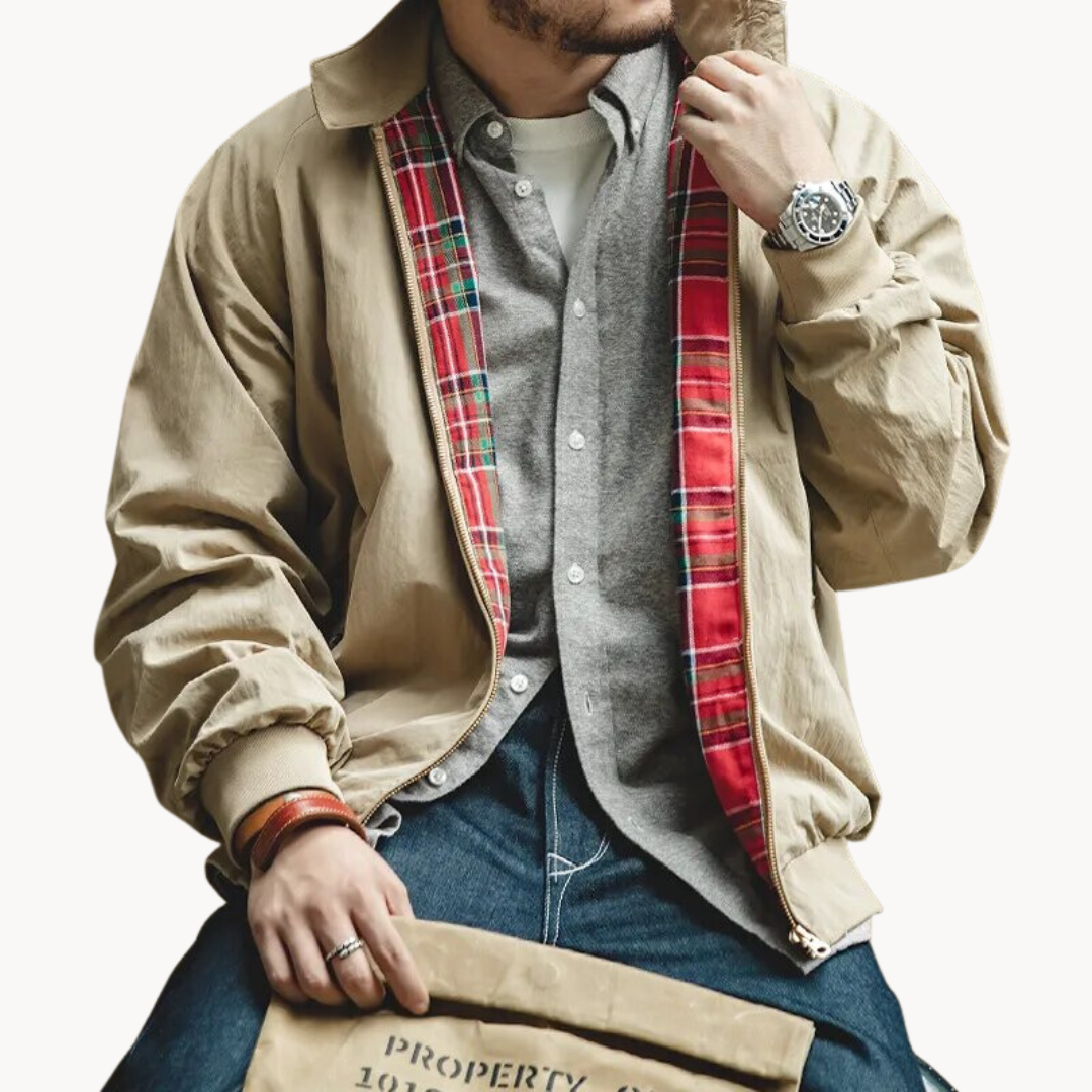 Veste Harrington d’Hiver pour Homme avec Fermeture Éclair | Blouson Bombers Léger