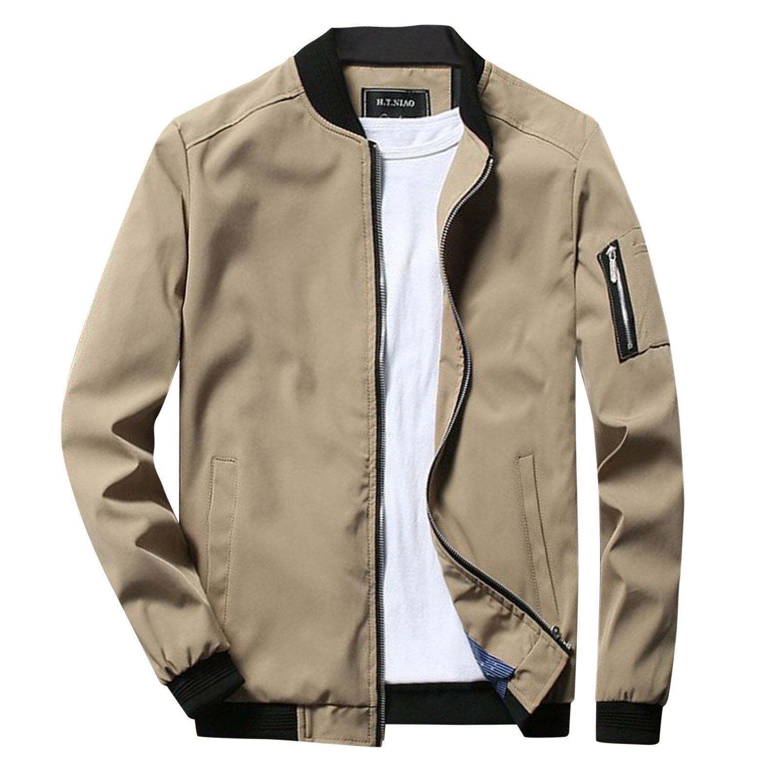 Blouson Bomber Léger Coupe-Vent pour Homme | Veste Zippée Décontractée
