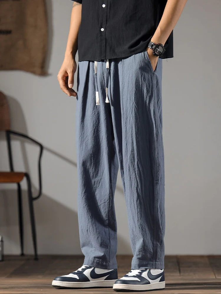 Bellini | Pantalon Droit en Lin et Coton Premium