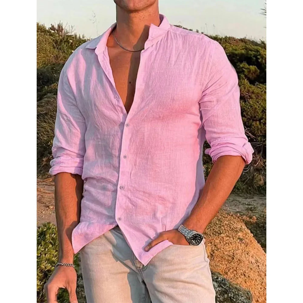Bellini | Chemise en Lin Légère à Col Tailleur