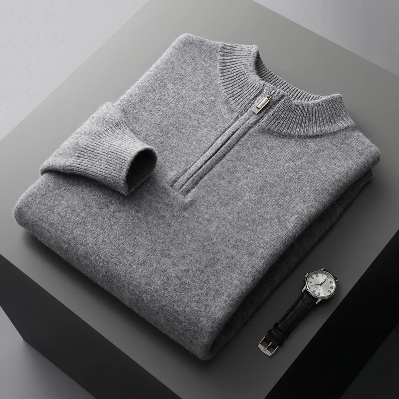 Bellini | Pull en cachemire avec demi-zip éclair