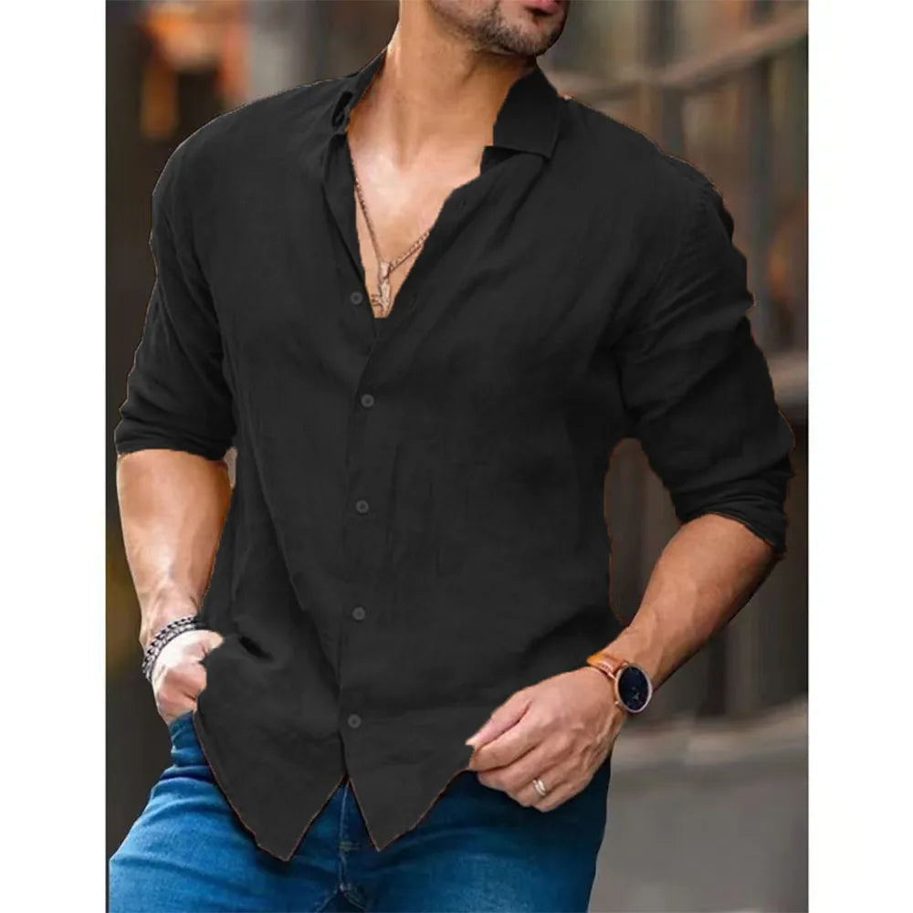 Bellini | Chemise en Lin Légère à Col Tailleur