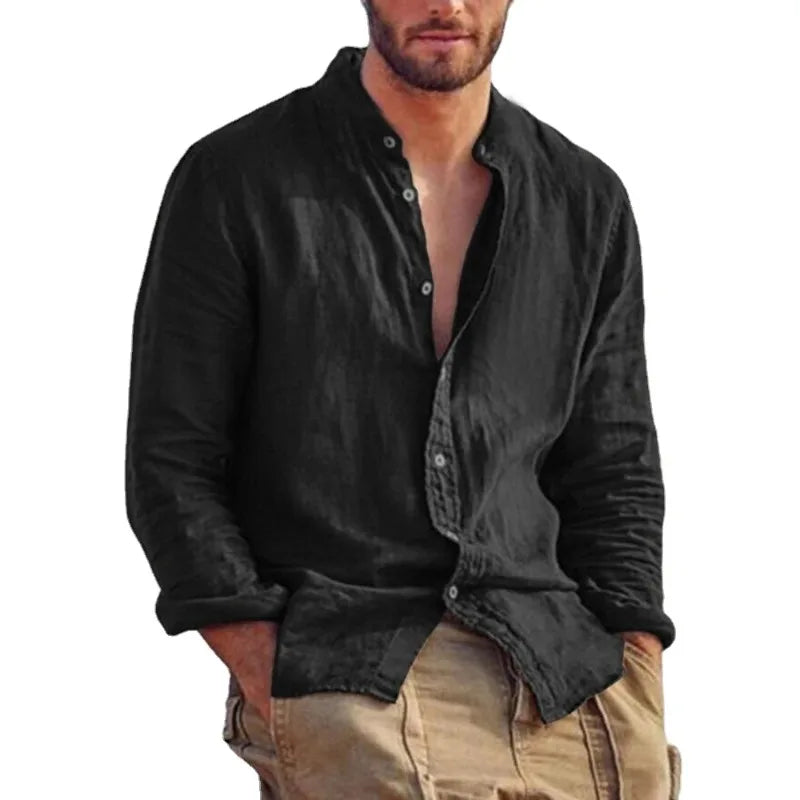 Bellini | Chemise en Lin à Col Mandarin