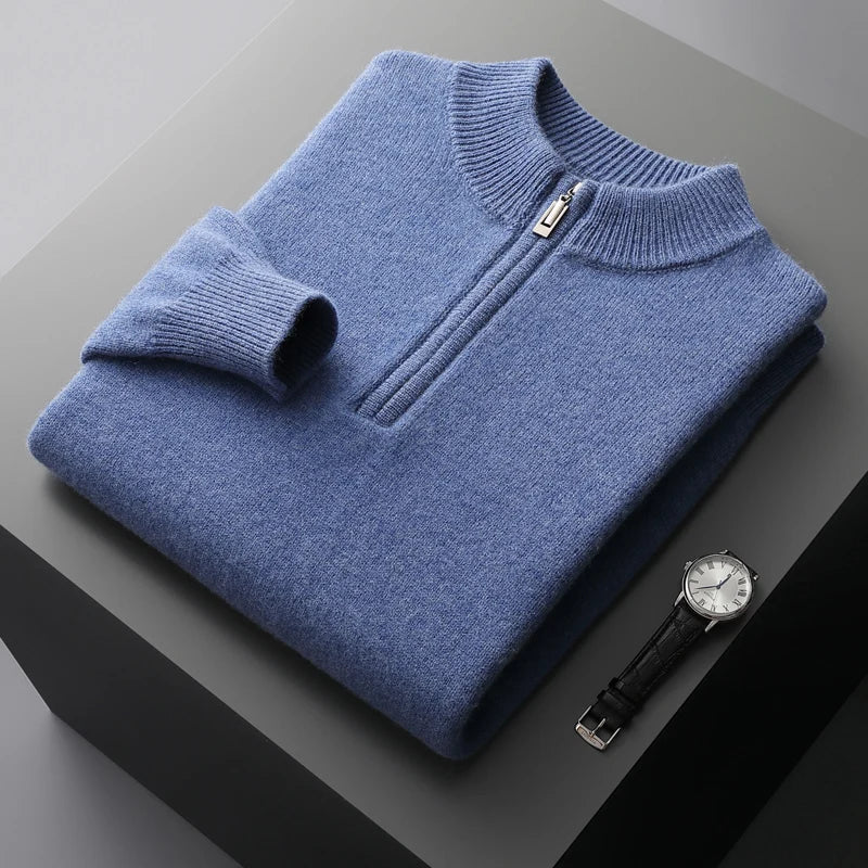 Bellini | Pull en cachemire avec demi-zip éclair