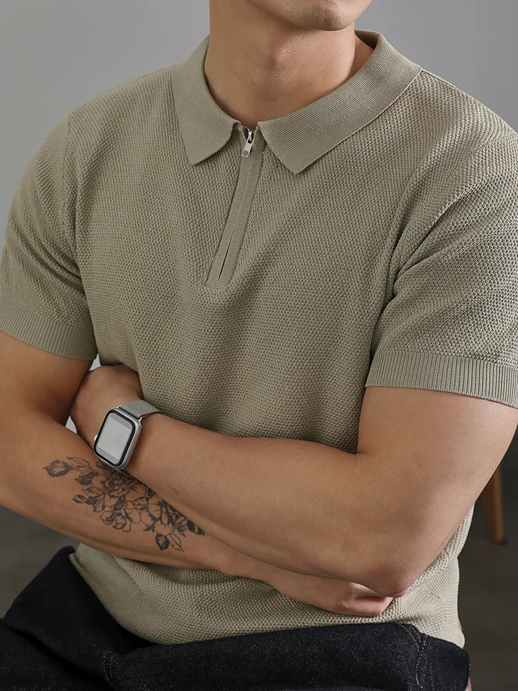 Bellini | Polo en Maille Slim à Col Zippé