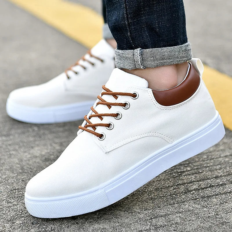 Baskets Décontractées Légères à Lacets pour Homme | Chaussures Confortables en Toile