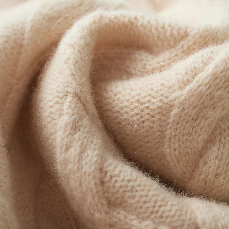 Pull à Col Rond en Maille Torsadée pour Homme | Pull d’Hiver Chaud et Confortable