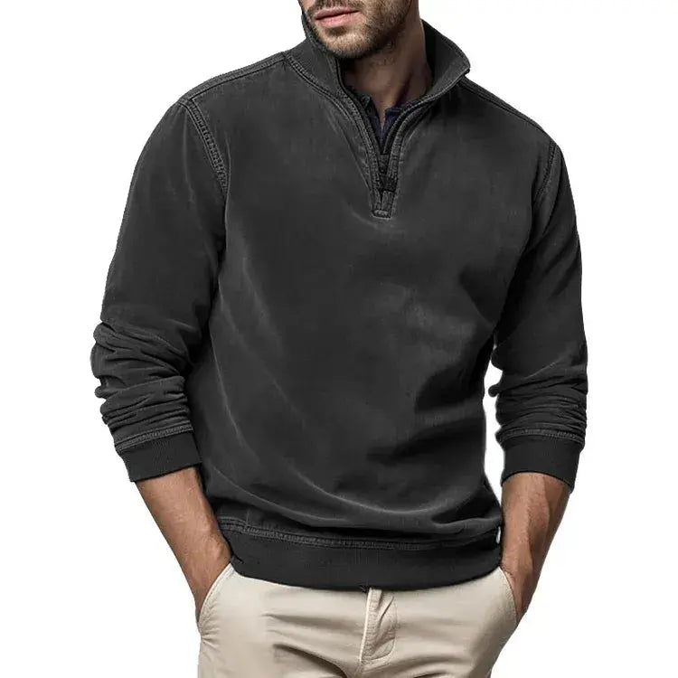Pull à Demi-Zip à Manches Longues pour Homme | Pull Slim Fit Chaud et Confortable