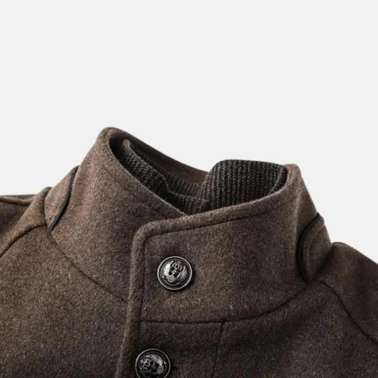 Trench Long d’Hiver à Boutons pour Homme | Manteau Épais Chaud et Élégant