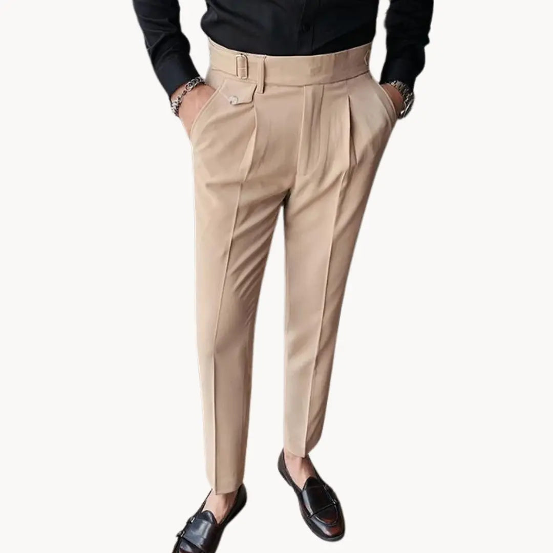 Pantalon de Costume Plissé pour Homme | Pantalon Habillé Slim Fit