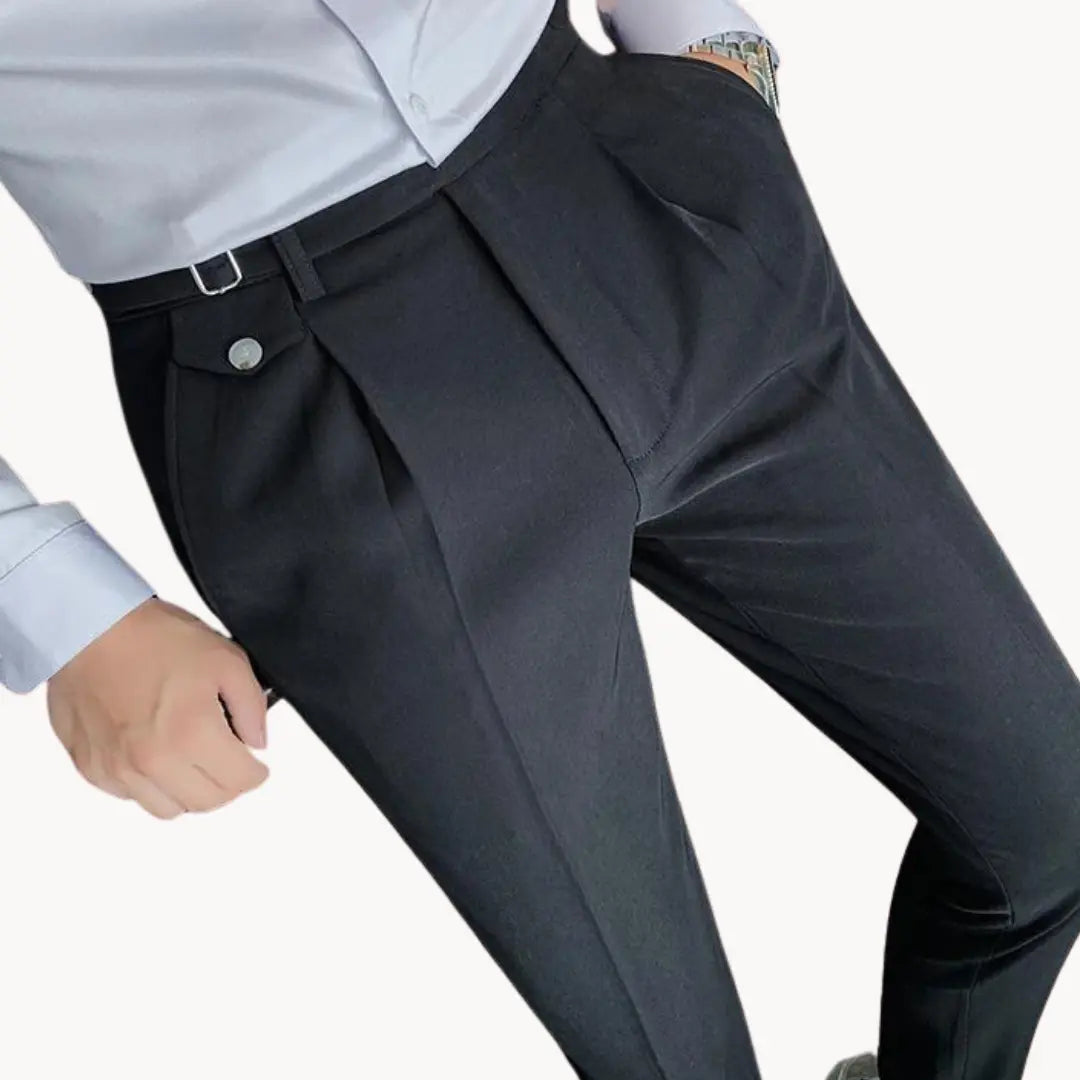 Pantalon de Costume Plissé pour Homme | Pantalon Habillé Slim Fit
