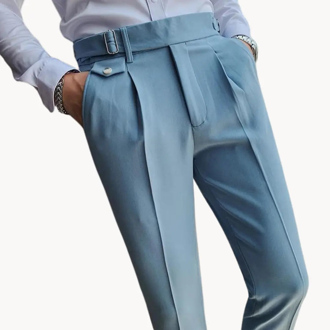 Pantalon de Costume Plissé pour Homme | Pantalon Habillé Slim Fit