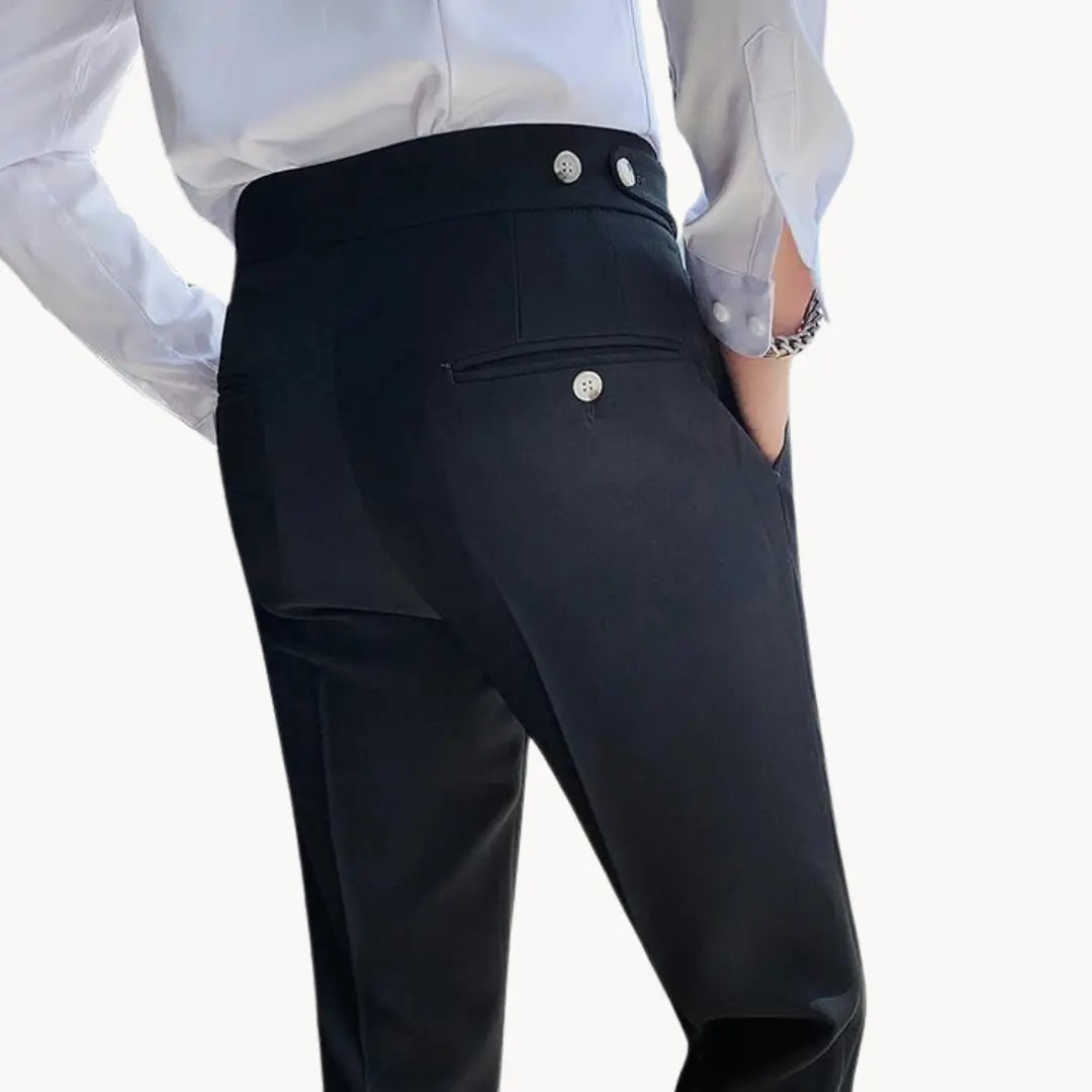 Pantalon de Costume Plissé pour Homme | Pantalon Habillé Slim Fit