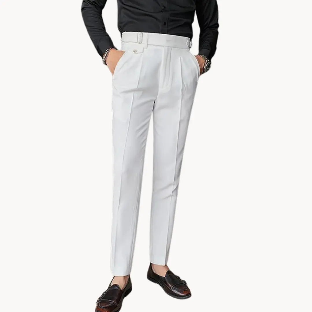 Pantalon de Costume Plissé pour Homme | Pantalon Habillé Slim Fit