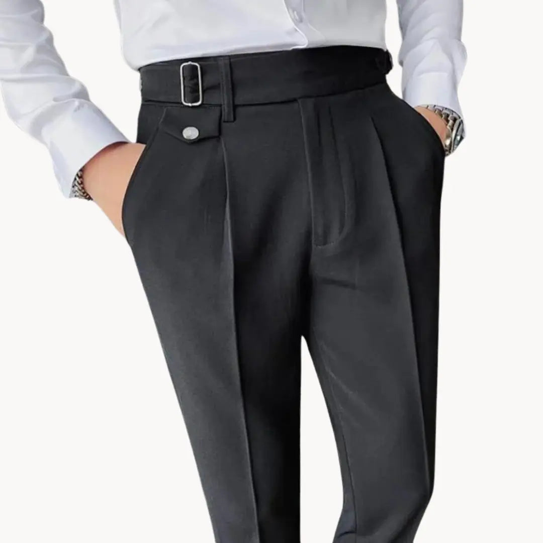 Pantalon de Costume Plissé pour Homme | Pantalon Habillé Slim Fit