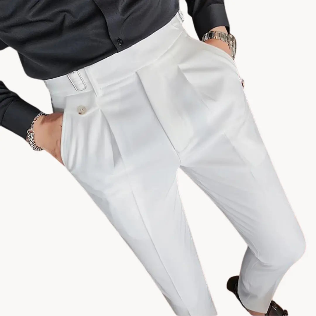 Pantalon de Costume Plissé pour Homme | Pantalon Habillé Slim Fit