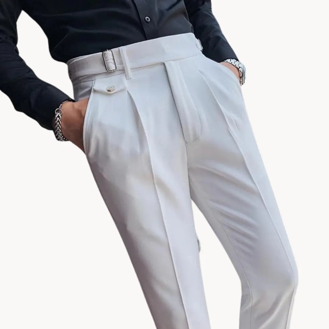 Pantalon de Costume Plissé pour Homme | Pantalon Habillé Slim Fit
