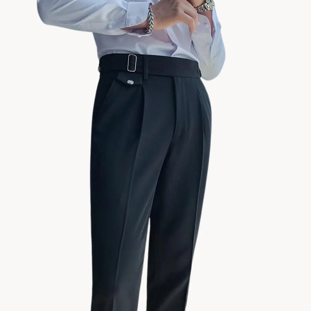 Pantalon de Costume Plissé pour Homme | Pantalon Habillé Slim Fit